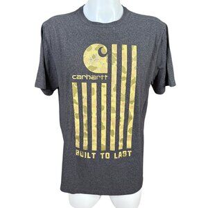 Carhartt dark gray relaxed fit short sleeve crewneck stretchy pullover t-shirt L